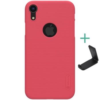 NILLKIN SUPER FROSTED műanyag telefonvédő (gumírozott, érdes felület, logó kivágás + asztali tartó) PIROS Apple iPhone XR 6.1 kép