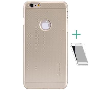 NILLKIN SUPER FROSTED műanyag telefonvédő (gumírozott, érdes felület, logó kivágás + képernyővédő fólia) ARANY Apple iPhone 6S Plus 5.5, Apple iPhone 6 Plus 5.5 kép