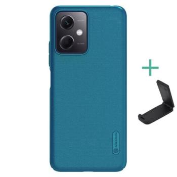 NILLKIN SUPER FROSTED PRO műanyag telefonvédő (közepesen ütésálló, gumírozott, érdes felület) SÖTÉTKÉK Xiaomi Poco X5 5G, Xiaomi Redmi Note 12 5G kép