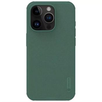 NILLKIN SUPER FROSTED PRO műanyag telefonvédő (közepesen ütésálló, gumírozott, érdes felület) SÖTÉTZÖLD Apple iPhone 15 Pro Max kép