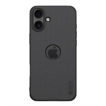 NILLKIN SUPER FROSTED PRO műanyag telefonvédő (ütésállóság, gumírozott, érdes felület, logó kivágás) FEKETE Apple iPhone 16 Plus kép