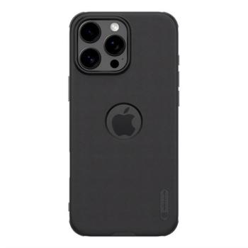 NILLKIN SUPER FROSTED PRO műanyag telefonvédő (ütésállóság, gumírozott, érdes felület, logó kivágás) FEKETE Apple iPhone 16 Pro Max kép