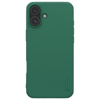 NILLKIN SUPER FROSTED PRO műanyag telefonvédő (ütésállóság, gumírozott, érdes felület) SÖTÉTZÖLD Apple iPhone 16 kép