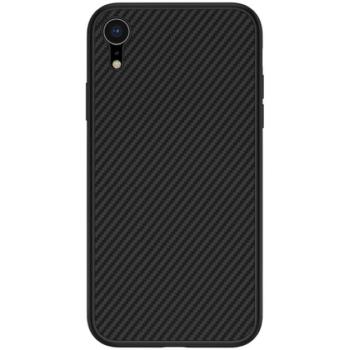 NILLKIN SYNTHETIC FIBER műanyag telefonvédő (környezetbarát, karbon minta) FEKETE Apple iPhone XR 6.1 kép