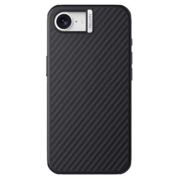 NILLKIN SYNTHETIC FIBER PRO műanyag telefonvédő (aramid bevonat, légpárnás sarok, karbon minta, MagSafe) FEKETE/EZÜST Apple iPhone 16e kép