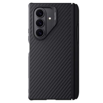 NILLKIN SYNTHETIC FIBER PRO műanyag telefonvédő (aramid bevonat, légpárnás sarok, MagSafe, érintő ceruza) FEKETE Samsung Galaxy Z Fold7 (SM-F966) kép