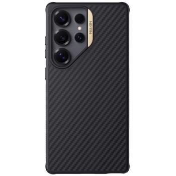 Nillkin Synthetic Fiber Pro Samsung Galaxy S25 Ultra mágneses műanyag tok, fekete-arany kép