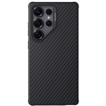 Nillkin Synthetic Fiber Pro Samsung Galaxy S25 Ultra mágneses műanyag tok, fekete-ezüst kép