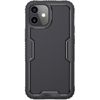 NILLKIN TACTICS szilikon telefonvédő (műanyag belső, közepesen ütésálló, rács minta) FEKETE Apple iPhone 12 mini kép