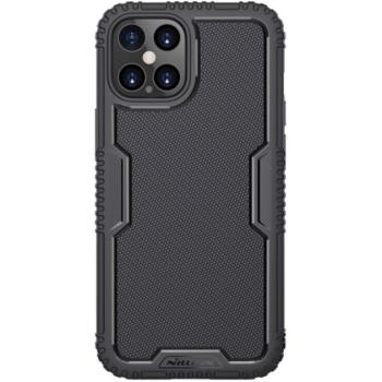 NILLKIN TACTICS szilikon telefonvédő (műanyag belső, közepesen ütésálló, rács minta) FEKETE Apple iPhone 12 Pro Max kép