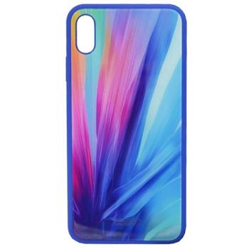 NILLKIN TEMPERED PLAID telefonvédő szilikon keret (BUMPER, edzett üveg hátlap, csíkos) SZÍNES Apple iPhone XS Max 6.5 kép
