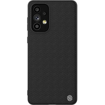 Nillkin texturált tok egy tartós megerősített géltok nejlon hátlappal Samsung Galaxy A73 fekete hátulján kép