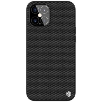 NILLKIN TEXTURED műanyag telefonvédő (érdes felület, közepesen ütésálló, szilikon keret, 3D minta) FEKETE Apple iPhone 12 Pro Max kép