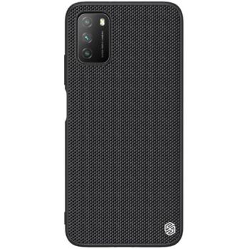 NILLKIN TEXTURED műanyag telefonvédő (érdes felület, közepesen ütésálló, szilikon keret, 3D minta) FEKETE Xiaomi Poco M3 kép