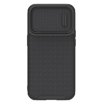 NILLKIN TEXTURED S műanyag telefonvédő (szilikon keret, 3D minta, kamera védelem, Magsafe rögzítésű) FEKETE Apple iPhone 14 Pro kép