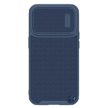 NILLKIN TEXTURED S műanyag telefonvédő (szilikon keret, 3D minta, kamera védelem, Magsafe rögzítésű) SÖTÉTKÉK Apple iPhone 14 Pro kép