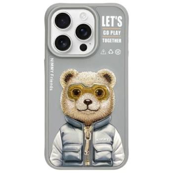 Nimmy Cool&amp;Cute 2.0 Bear tok iPhone 15 Pro - szürke kép