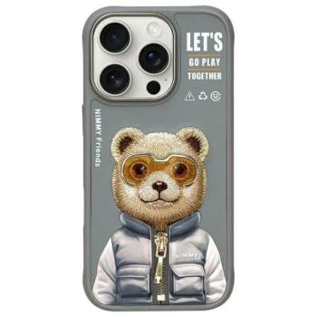 Nimmy Cool&amp;Cute 2.0 Bear tok iPhone 16 Pro - szürke kép
