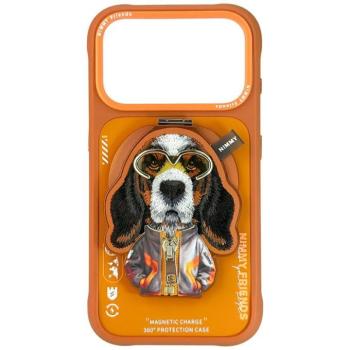 Nimmy Cool &amp; Cute 2.0 Dog Apple iPhone 17 Pro Max hátlap tok, MagSafe medállal, kutya minta, narancs kép