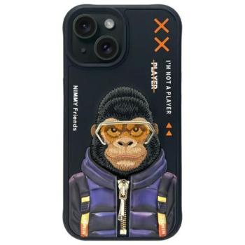 Nimmy Cool&amp;Cute 2.0 Monkey tok iPhone 15 - fekete kép
