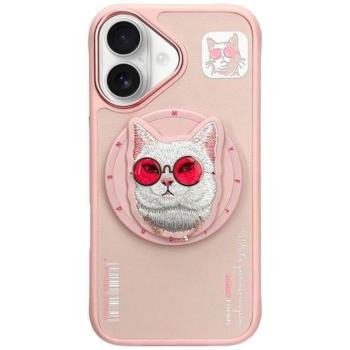 Nimmy Glasses Cool Cat MagSafe-kompatibilis tok iPhone 16 - rózsaszín kép