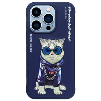 Nimmy Glasses Cool Cat tok iPhone 15 Pro - kék kép
