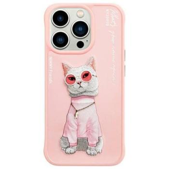 Nimmy Glasses Cool Cat tok iPhone 15 Pro Max - rózsaszín kép