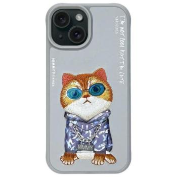 Nimmy Glasses Cool Cat tok iPhone 15 - szürke kép