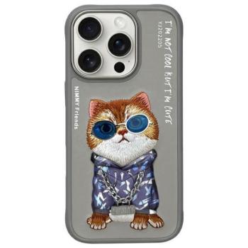 Nimmy Glasses Cool Cat tok iPhone 16 Pro Max - szürke kép