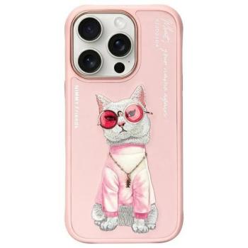 Nimmy Glasses Cool Cat tok iPhone 16 Pro - rózsaszín kép