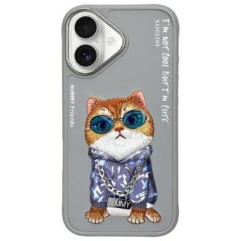 Nimmy Glasses Cool Cat tok iPhone 16 - szürke kép