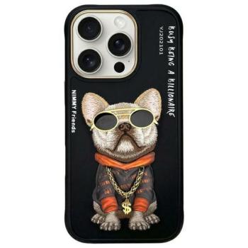 Nimmy Glasses Cool Dog tok iPhone 16 Pro - fekete kép