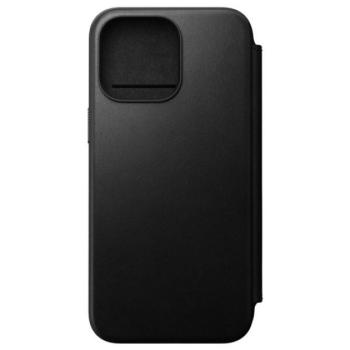 Nomad Modern Leather Folio iPhone 15 Pro Max flip tok, fekete kép