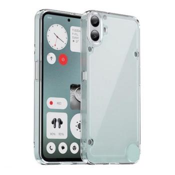 Nothing CMF Phone 1, Műanyag hátlap védőtok + szilikon keret, közepesen ütésálló, átlátszó hátlap, átlátszó kép