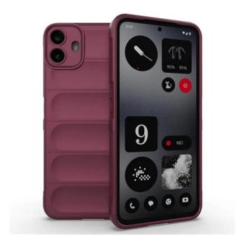 Nothing CMF Phone 1, Szilikon tok, közepesen ütésálló, 3D minta, bordó kép