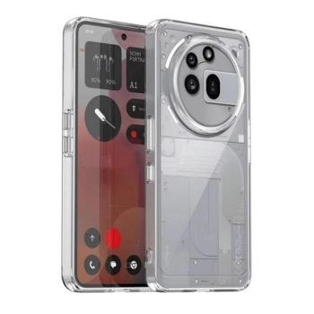 Nothing Phone 3a Pro, Műanyag hátlap védőtok + szilikon keret, közepesen ütésálló, átlátszó hátlap, átlátszó kép