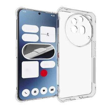 Nothing Phone 3a Pro, Szilikon tok, közepesen ütésálló, légpárnás sarok, átlátszó kép
