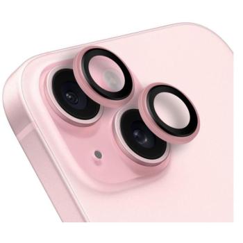 Obal:Me Apple iPhone 15/ 15 Plus tempered glass kamera védő üvegfólia, rózsaszín kép