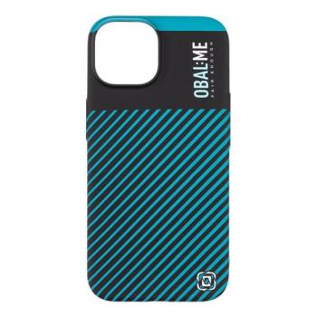 OBAL:ME Flossy Stripes Apple iPhone 15 közepesen ütésálló hátlap tok, sötétkék-fekete kép