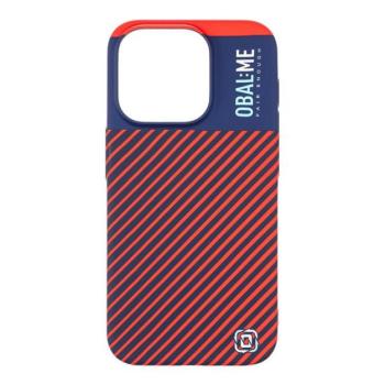 OBAL:ME Flossy Stripes Apple iPhone 15 Pro közepesen ütésálló hátlap tok, piros-kék kép