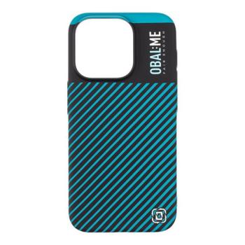 OBAL:ME Flossy Stripes Apple iPhone 15 Pro közepesen ütésálló hátlap tok, sötétkék-fekete kép