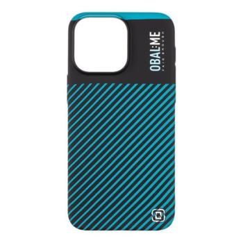 OBAL:ME Flossy Stripes Apple iPhone 15 Pro Max közepesen ütésálló hátlap tok, sötétkék-fekete kép