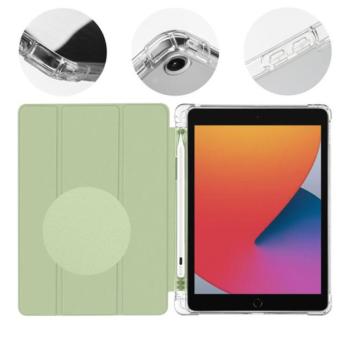 OBAL:ME MistyTab iPad 10.2 2019/2020/2021 oldalra nyíló, kitámasztható tok, zöld kép