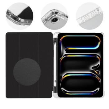 OBAL:ME MistyTab iPad Air 4 (2020)/iPad Pro 11 (1/2/3/4) oldalra nyíló, kitámasztható tok, fekete kép