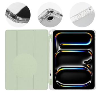OBAL:ME MistyTab iPad Air 4 (2020)/iPad Pro 11 (1/2/3/4) oldalra nyíló, kitámasztható tok, zöld kép