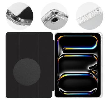 OBAL:ME MistyTab iPad Pro 11 (2024 / 2025) oldalra nyíló, kitámasztható tok, fekete kép