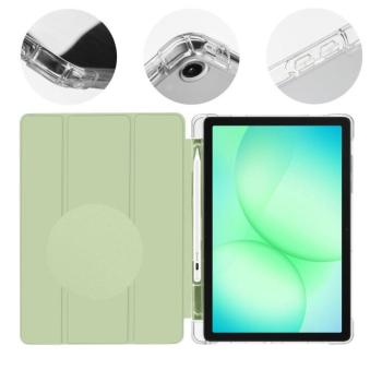 OBAL:ME MistyTab Samsung Galaxy Tab A11+ / Tab A9+ oldalra nyíló, kitámasztható tok, zöld kép