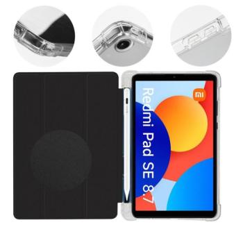 OBAL:ME MistyTab Xiaomi Redmi Pad SE 8.7 oldalra nyíló, kitámasztható tok, fekete kép