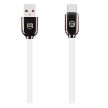 OBAL:ME Sleek USB-A-USB-C kábel, 18W, 1m, fehér-fekete kép