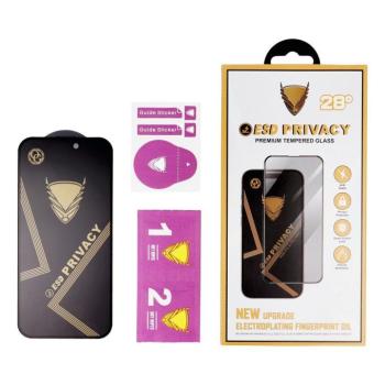 OG Premium Privacy Glass betekintésvédett edzett üveg fekete szegéllyel Xiaomi Redmi Note 14 Pro Plus kép
